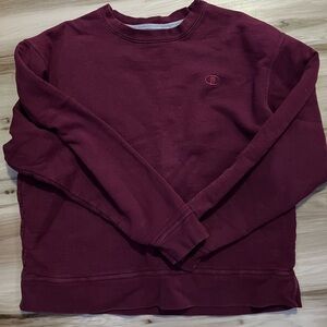 Champion Burgundy Sweatshirt with Logo